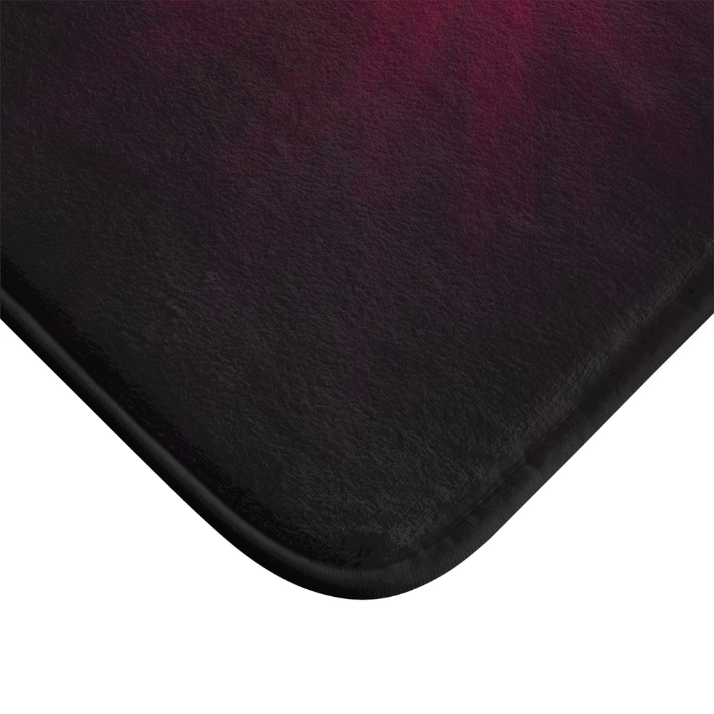 Dark Radiance Bath Mat — Deep Burgundy Glow Bathroom Rug