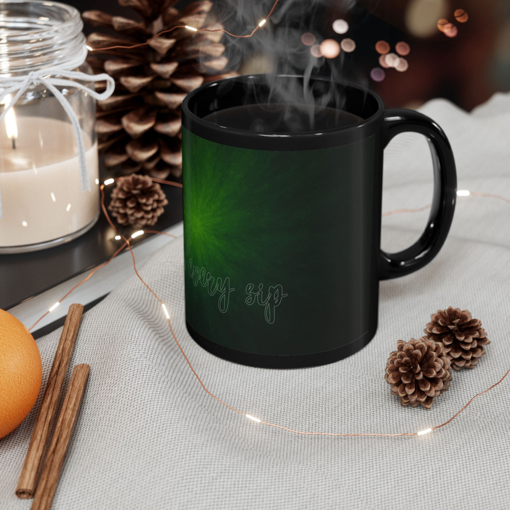 Green Aura Mug — Mystical Glow Coffee Cup (11oz & 15oz)