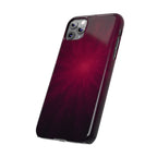 Burgundy Nebula Slim Phone Case — Deep Red Galaxy Design