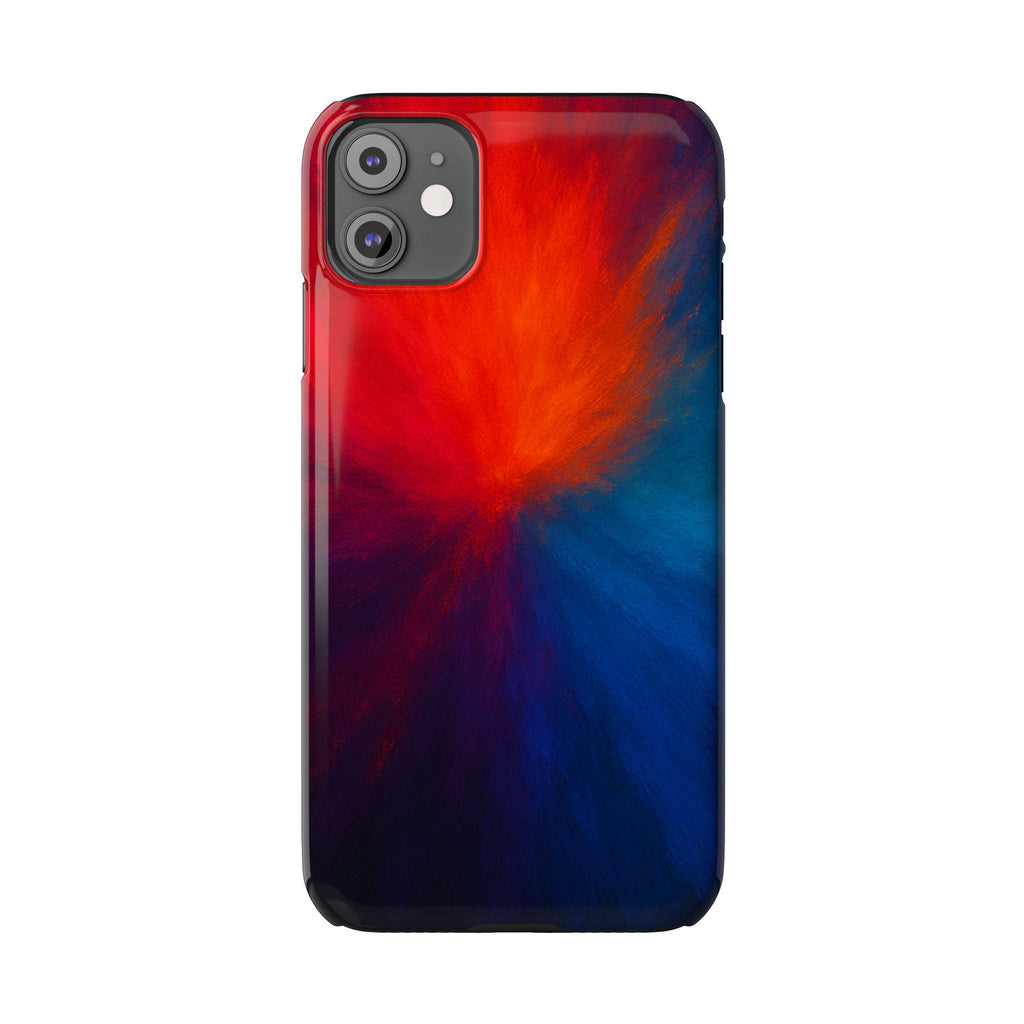 Slim Phone Case — Vivid Red & Blue Nebula Abstract Phone Cover