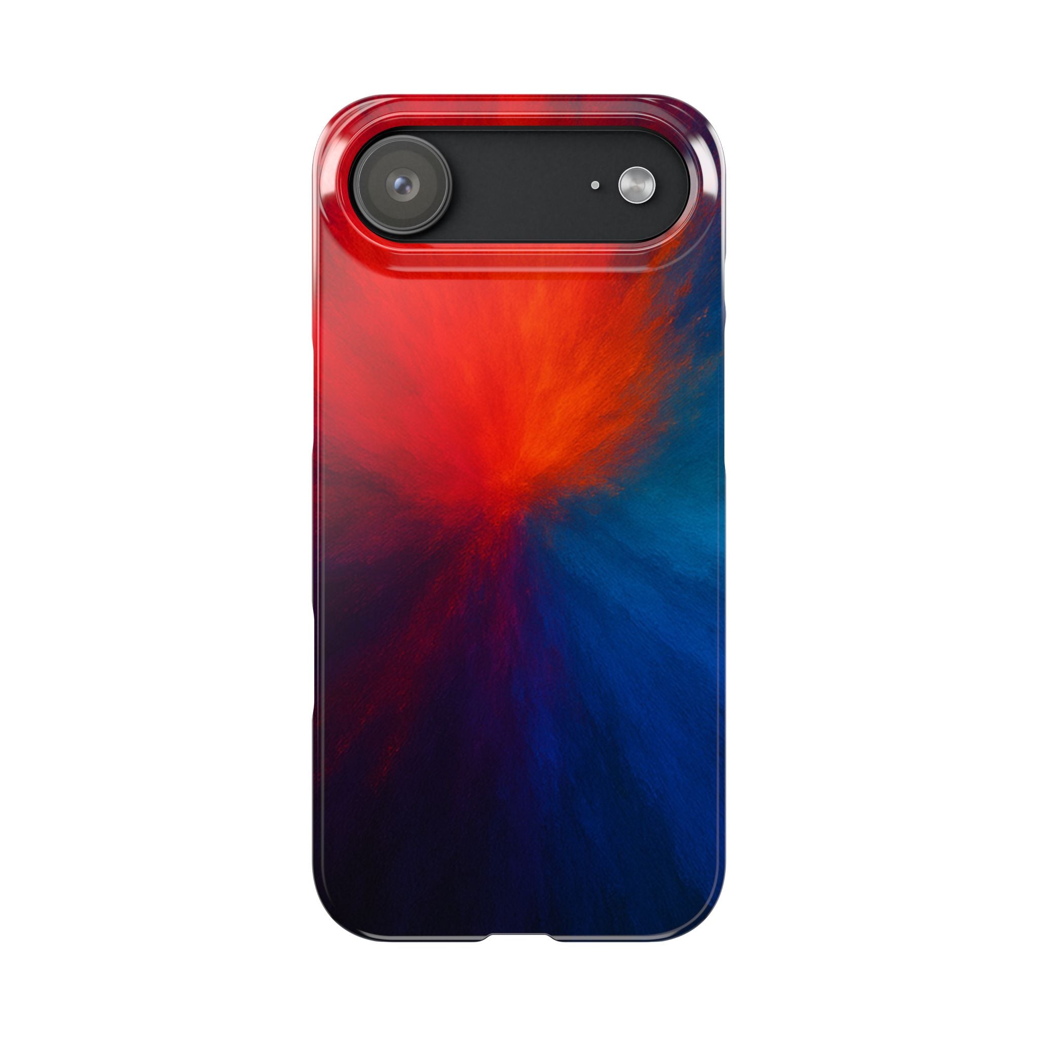 Slim Phone Case — Vivid Red & Blue Nebula Abstract Phone Cover