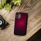 Burgundy Nebula Slim Phone Case — Deep Red Galaxy Design