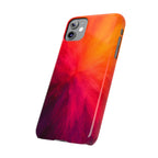 Slim Phone Case — Vibrant Sunset Abstract Red Orange Swirl