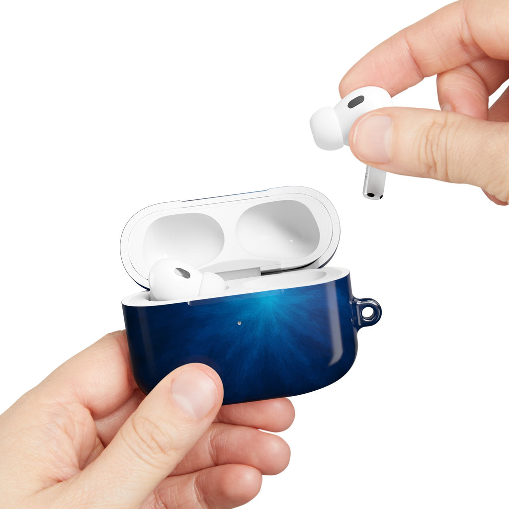 Nebula Blue AirPod Case — Galaxy Burst Protective Case