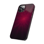 Burgundy Nebula Slim Phone Case — Deep Red Galaxy Design