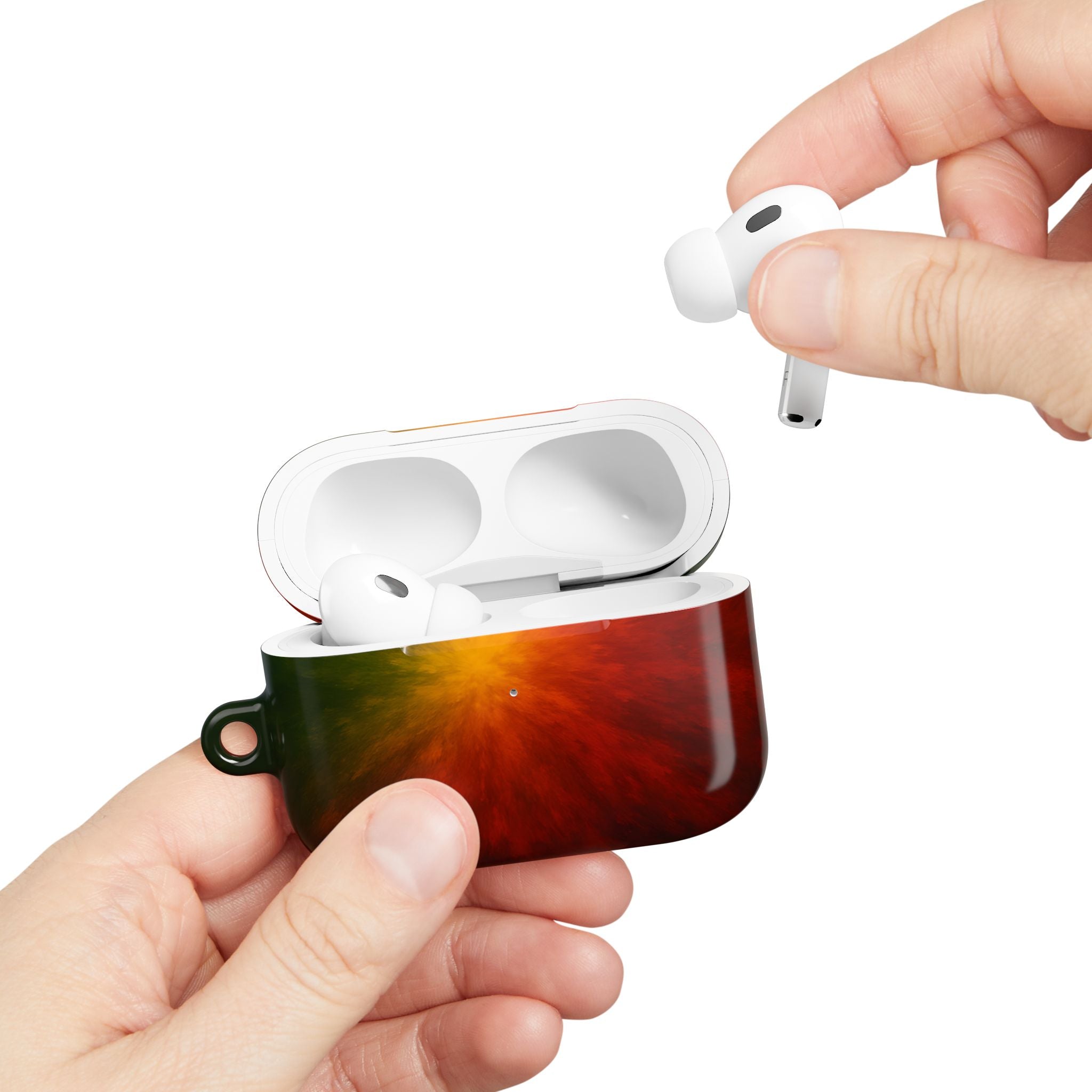 AirPod Case — Red Orange Green Nebula Protective Charging Case