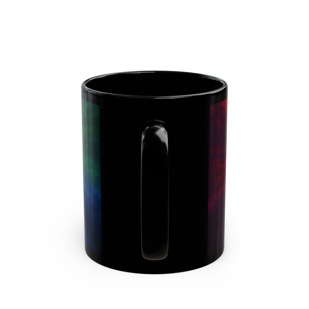 Galaxy Rainbow Black Mug – "You Are Enough" Inspirational Coffee Cup (11oz, 15oz)