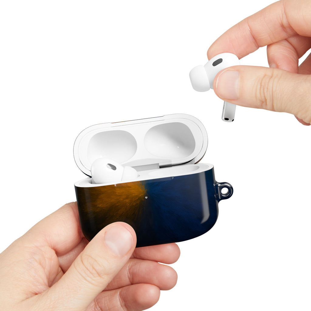 AirPod Case — Blue & Orange Nebula Protective Cover