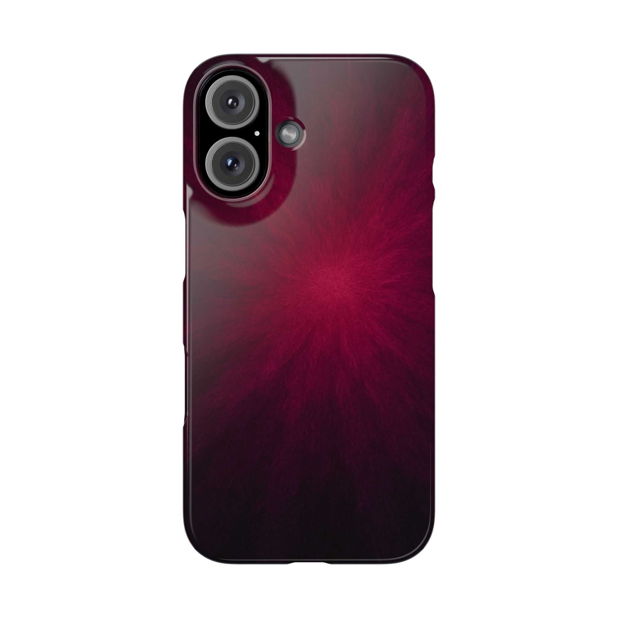 Burgundy Nebula Slim Phone Case — Deep Red Galaxy Design