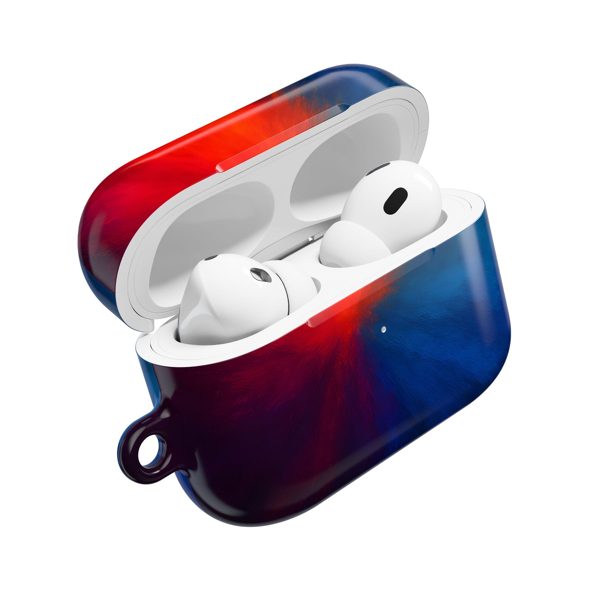 AirPod Case — Vivid Red & Blue Nebula Protective Cover