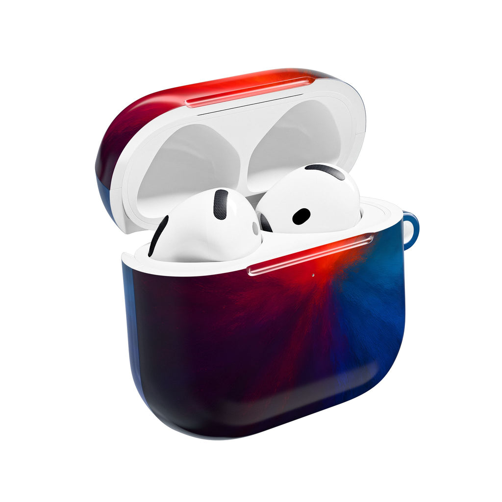 AirPod Case — Vivid Red & Blue Nebula Protective Cover
