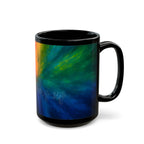 Galaxy Rainbow Black Mug – "You Are Enough" Inspirational Coffee Cup (11oz, 15oz)