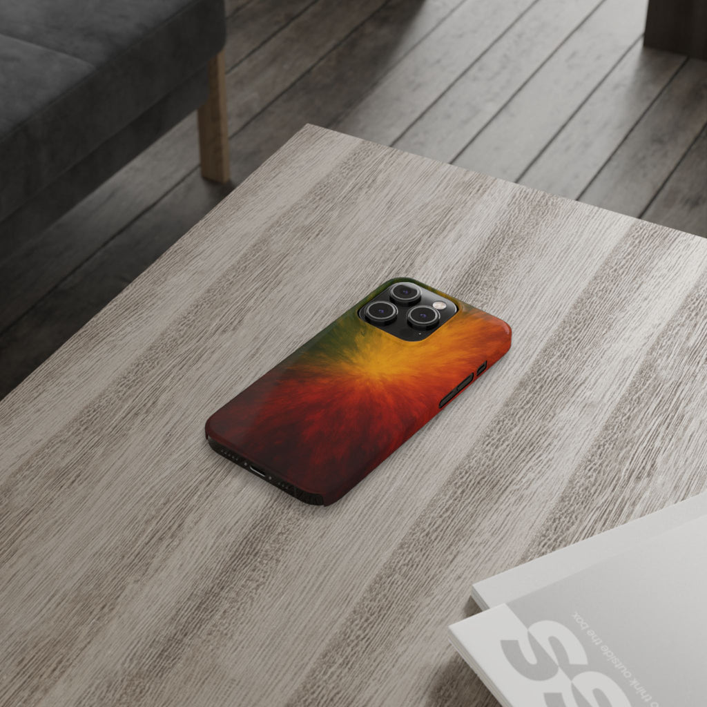 Autumn Burst Slim Phone Case — Fall Color Explosion Phone Cover