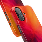 Slim Phone Case — Vibrant Sunset Abstract Red Orange Swirl