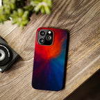 Slim Phone Case — Vivid Red & Blue Nebula Abstract Phone Cover