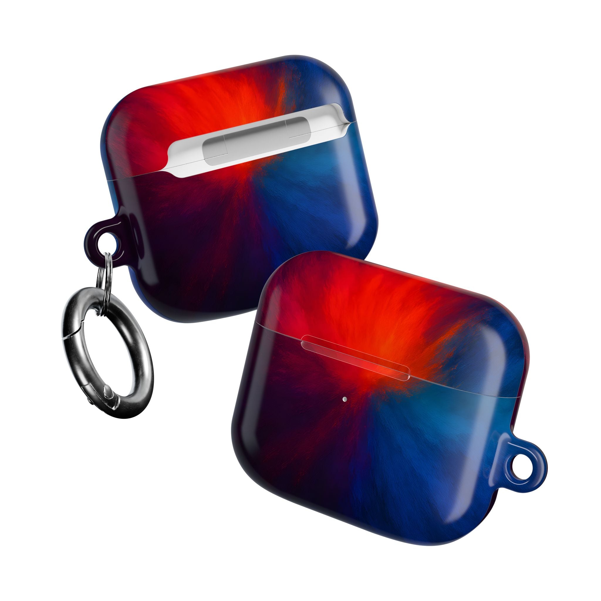 AirPod Case — Vivid Red & Blue Nebula Protective Cover