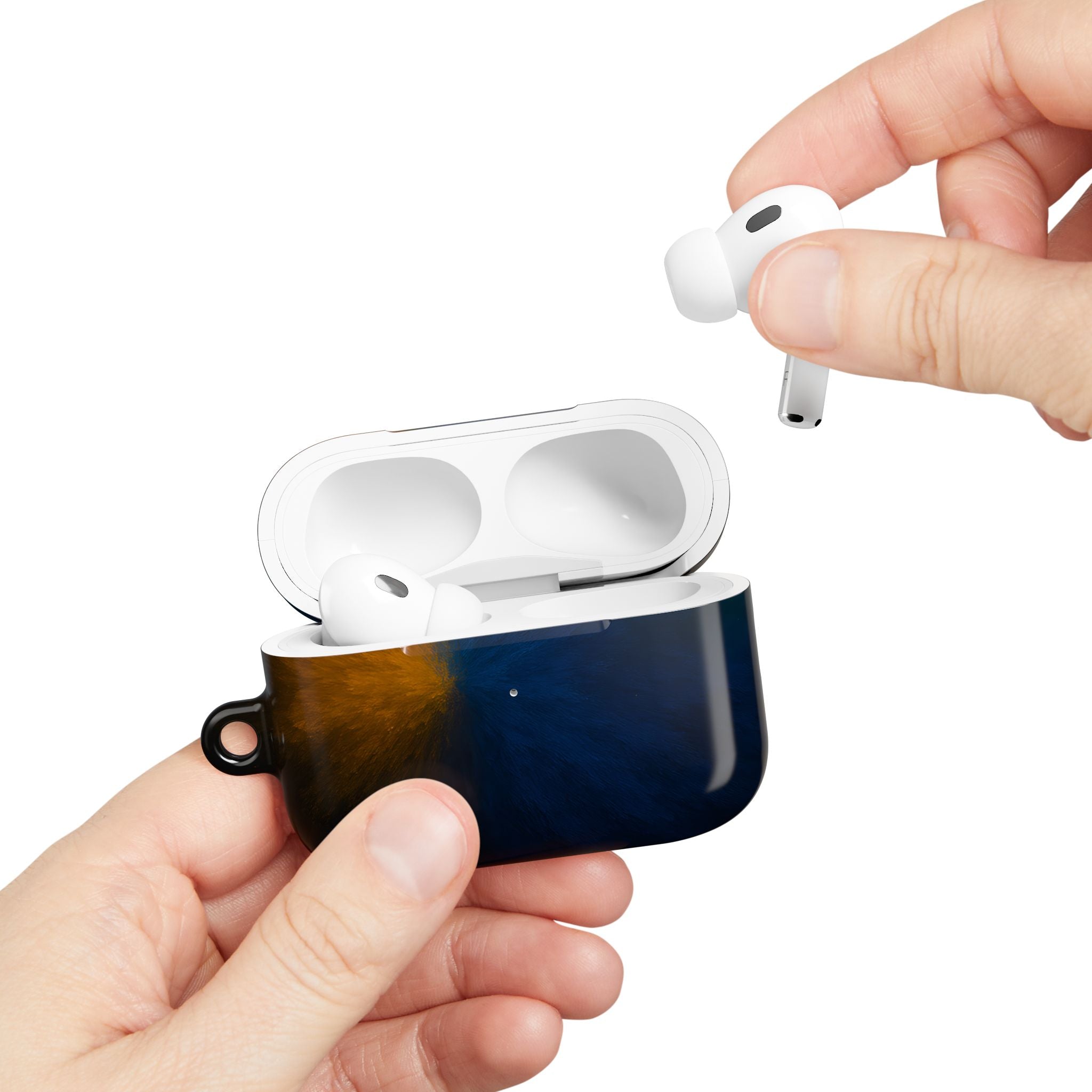 AirPod Case — Blue & Orange Nebula Protective Cover