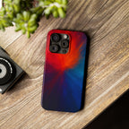 Slim Phone Case — Vivid Red & Blue Nebula Abstract Phone Cover