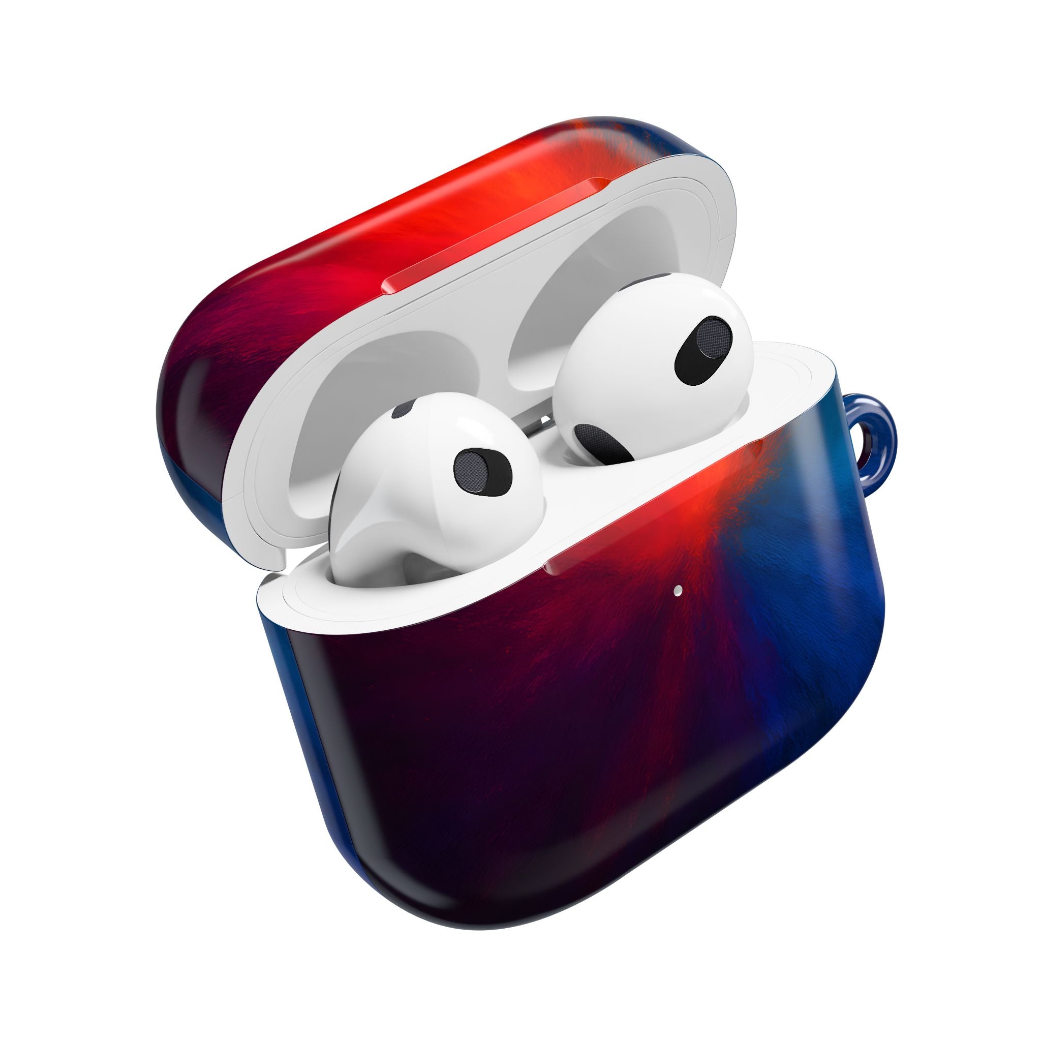 AirPod Case — Vivid Red & Blue Nebula Protective Cover