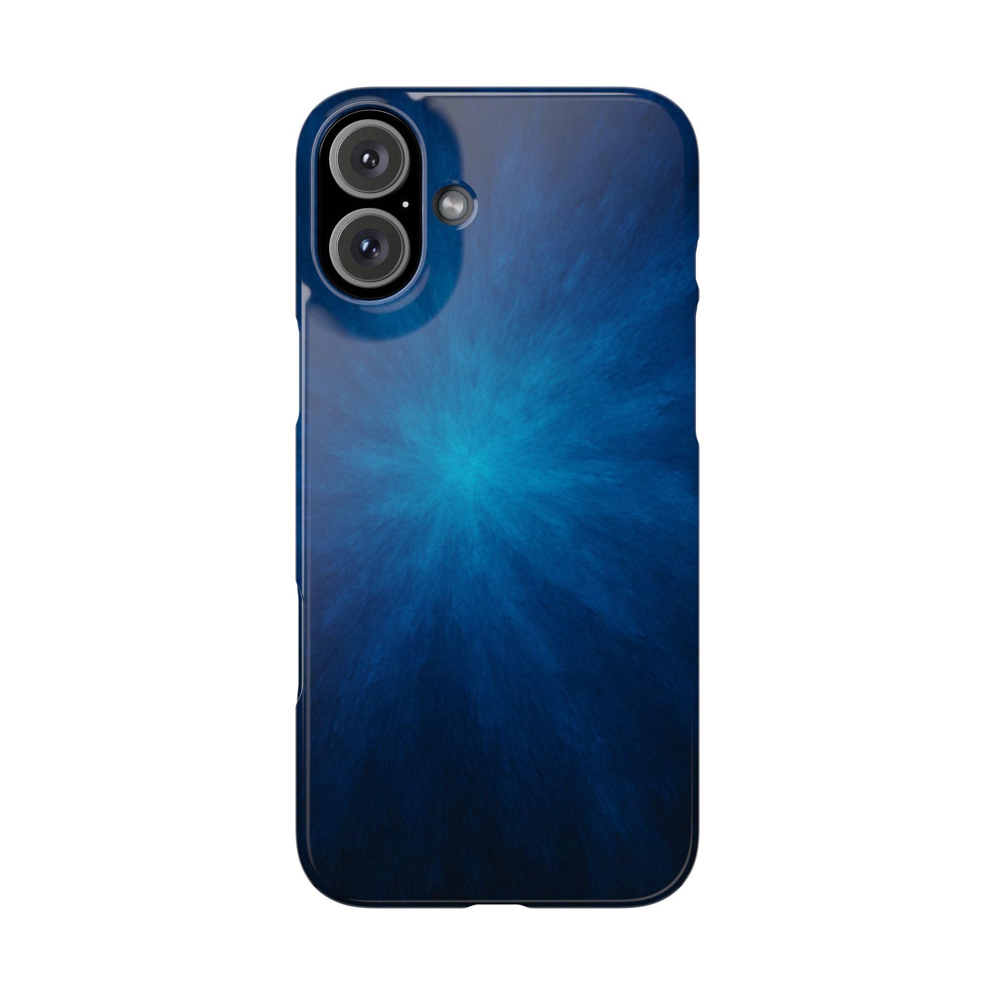 Blue Nebula Slim Phone Case — Abstract Starburst Galaxy Design