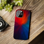 Slim Phone Case — Vivid Red & Blue Nebula Abstract Phone Cover