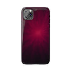 Burgundy Nebula Slim Phone Case — Deep Red Galaxy Design