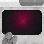 Dark Radiance Bath Mat — Deep Burgundy Glow Bathroom Rug
