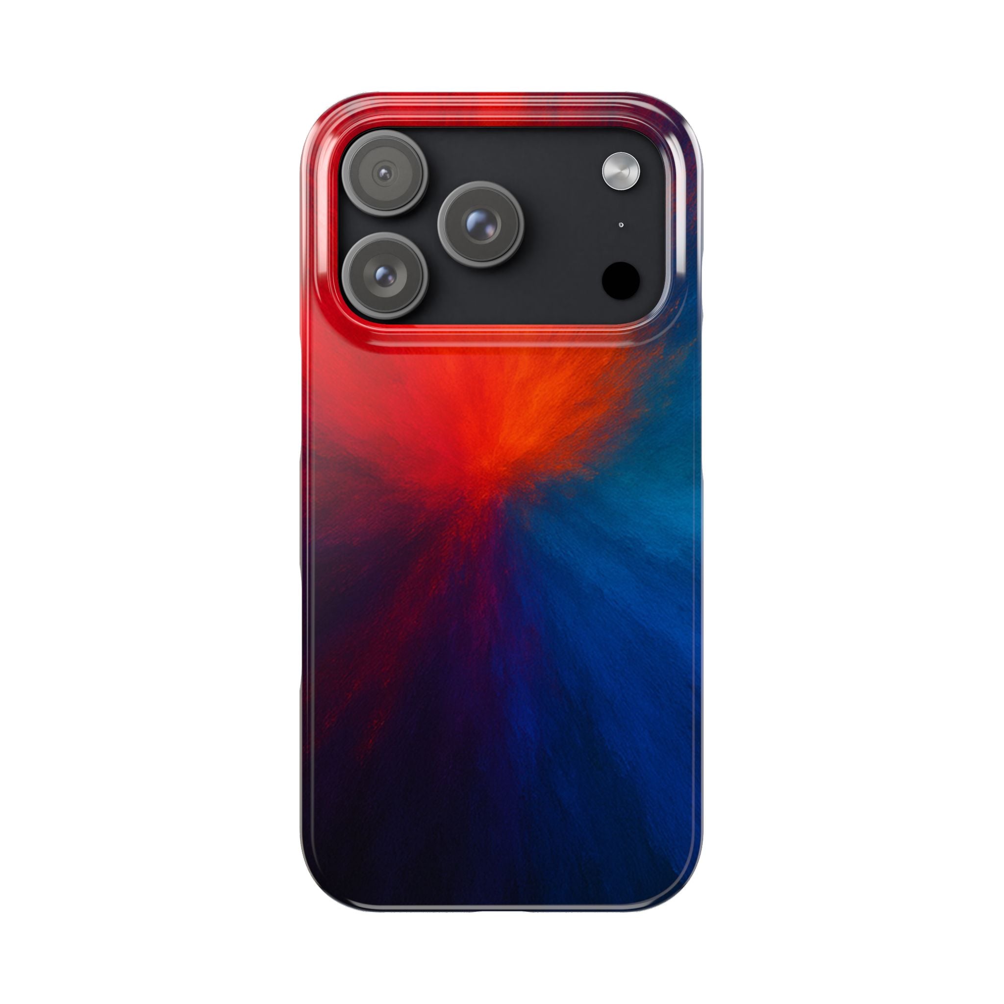 Slim Phone Case — Vivid Red & Blue Nebula Abstract Phone Cover