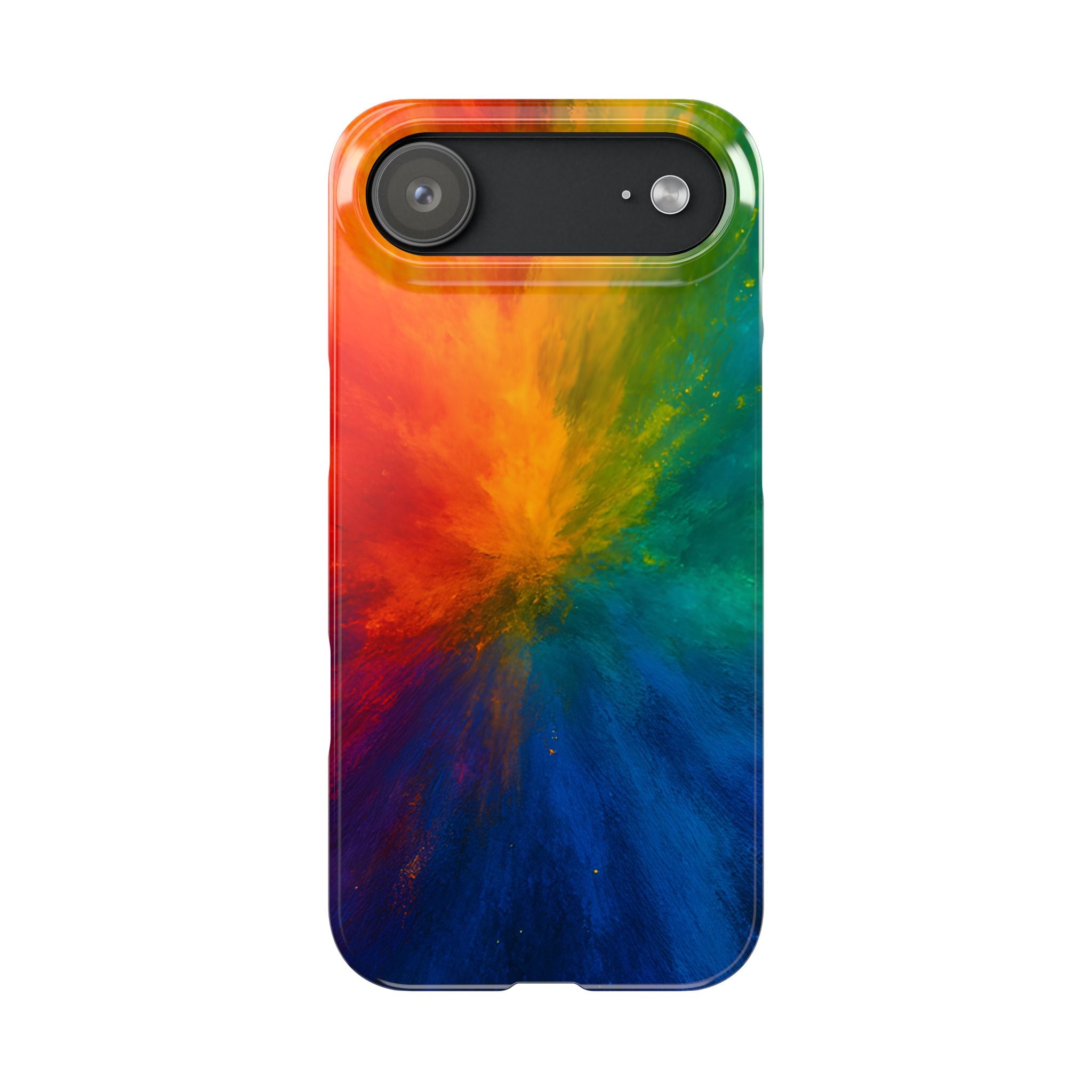 Slim Phone Case — Vibrant Rainbow Explosion Abstract Art