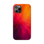 Slim Phone Case — Vibrant Sunset Abstract Red Orange Swirl