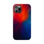 Slim Phone Case — Vivid Red & Blue Nebula Abstract Phone Cover