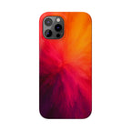 Slim Phone Case — Vibrant Sunset Abstract Red Orange Swirl
