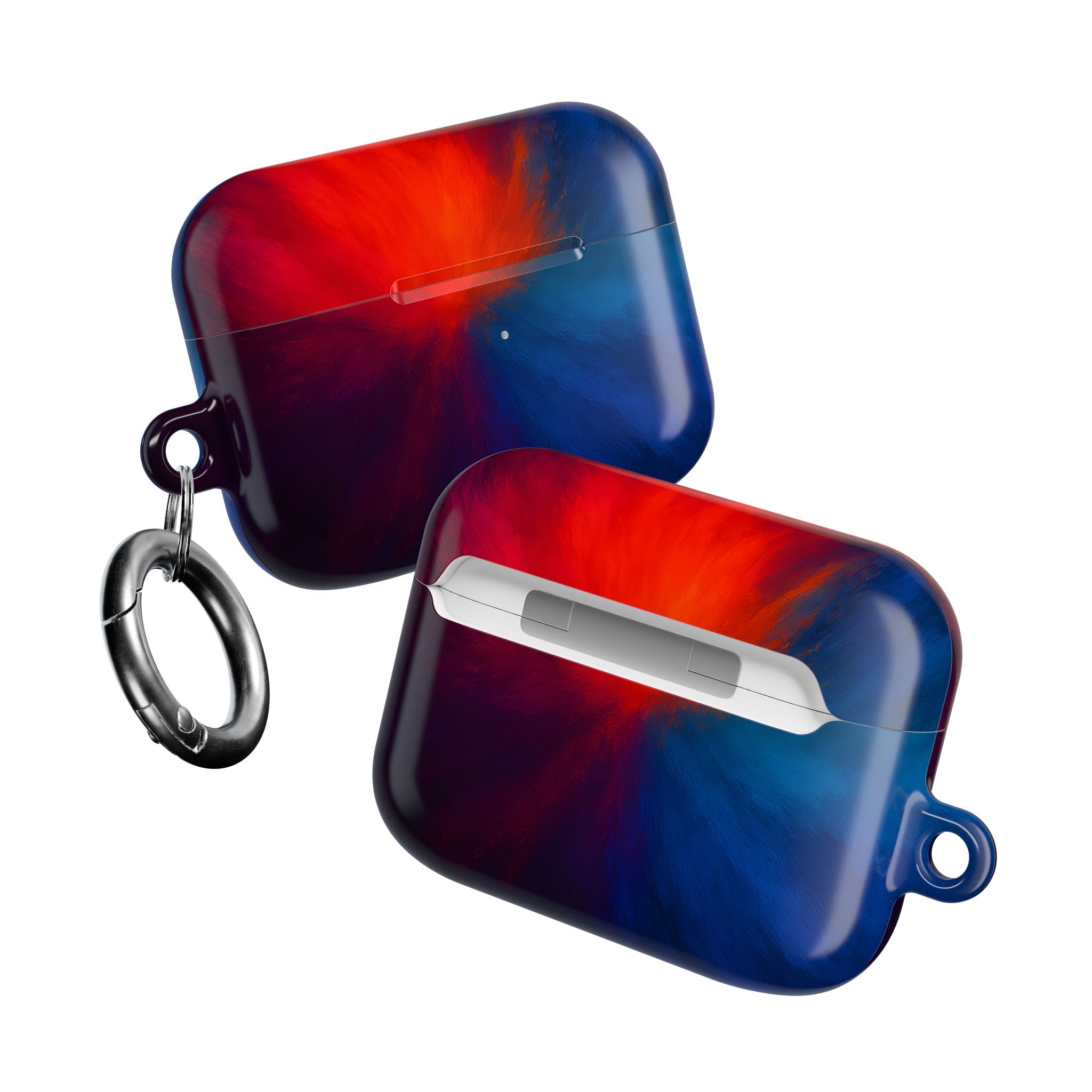 AirPod Case — Vivid Red & Blue Nebula Protective Cover