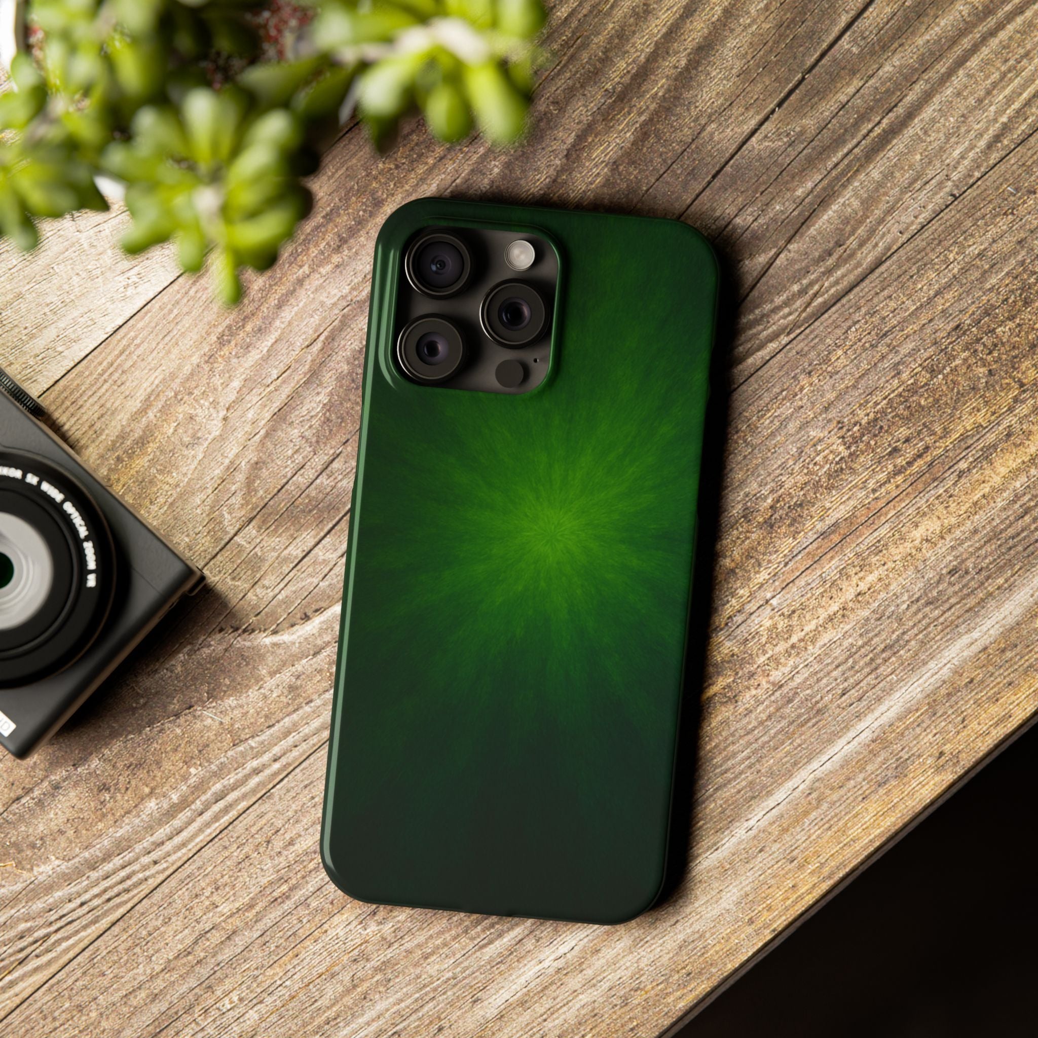 Slim Phone Case — Emerald Burst Gradient Slim Case
