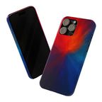 Slim Phone Case — Vivid Red & Blue Nebula Abstract Phone Cover