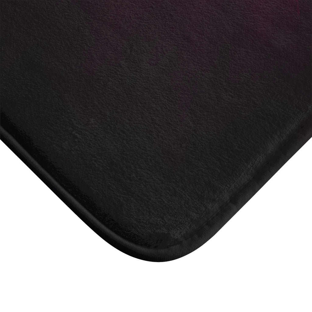Dark Radiance Bath Mat — Deep Burgundy Glow Bathroom Rug