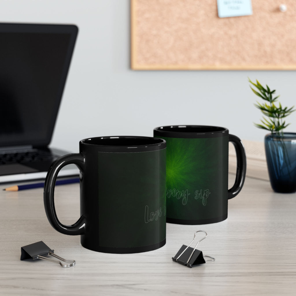 Green Aura Mug — Mystical Glow Coffee Cup (11oz & 15oz)
