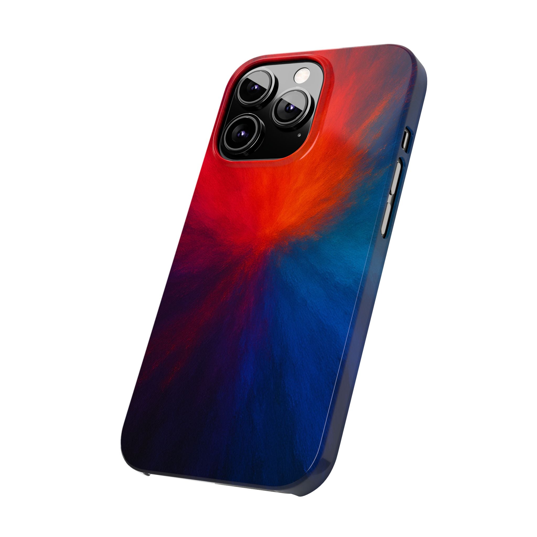 Slim Phone Case — Vivid Red & Blue Nebula Abstract Phone Cover