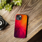 Slim Phone Case — Vibrant Sunset Abstract Red Orange Swirl