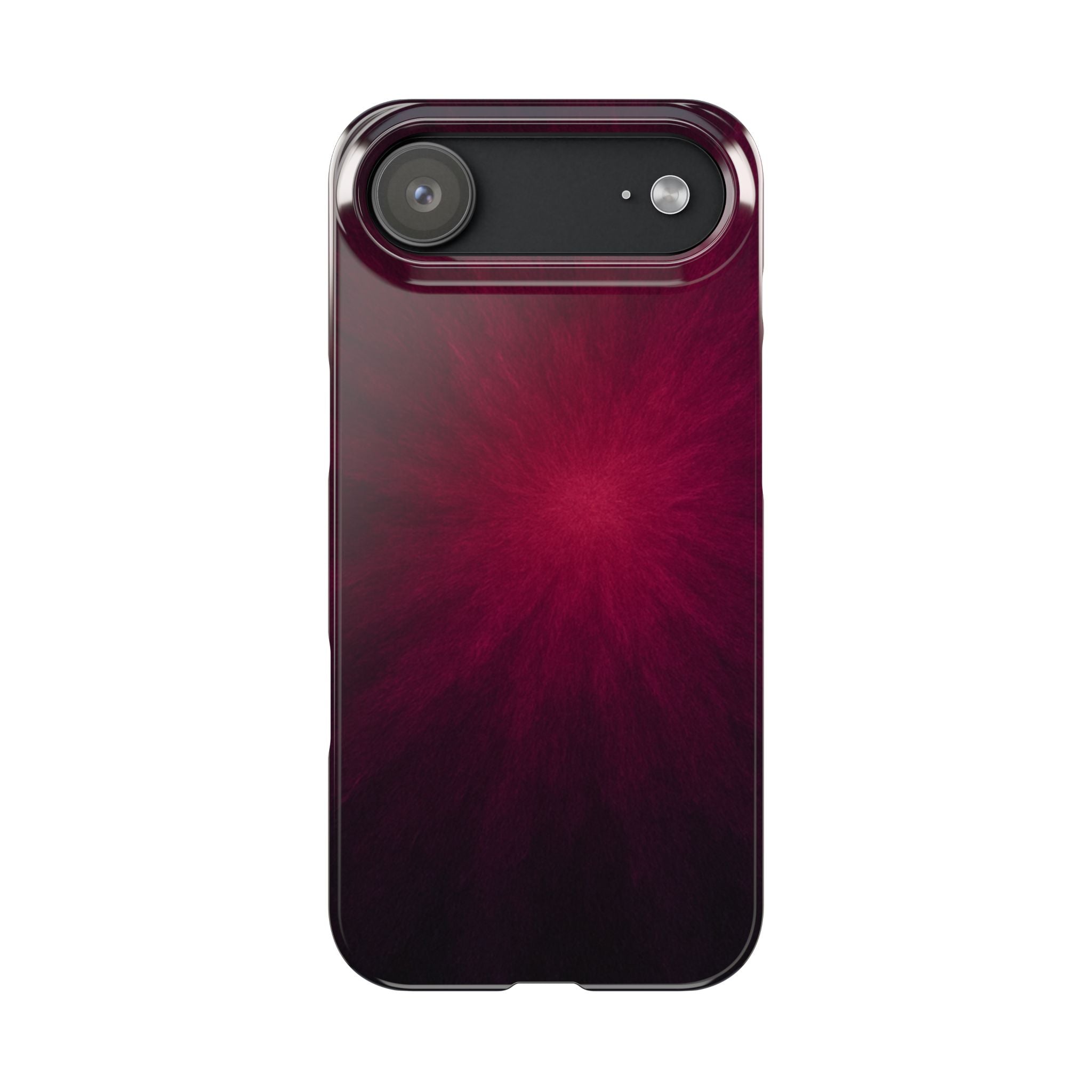 Burgundy Nebula Slim Phone Case — Deep Red Galaxy Design
