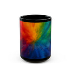 Galaxy Rainbow Black Mug – "You Are Enough" Inspirational Coffee Cup (11oz, 15oz)