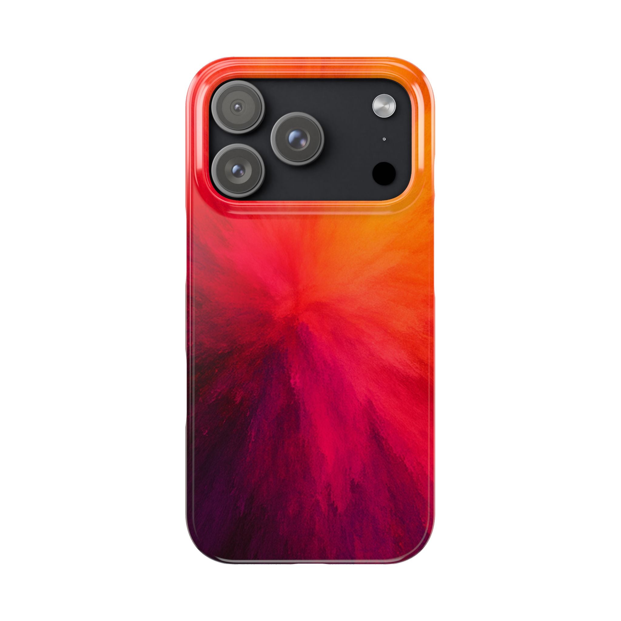 Slim Phone Case — Vibrant Sunset Abstract Red Orange Swirl