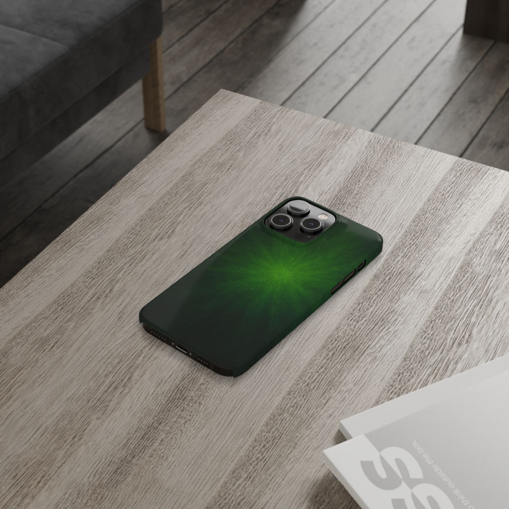 Slim Phone Case — Emerald Burst Gradient Slim Case