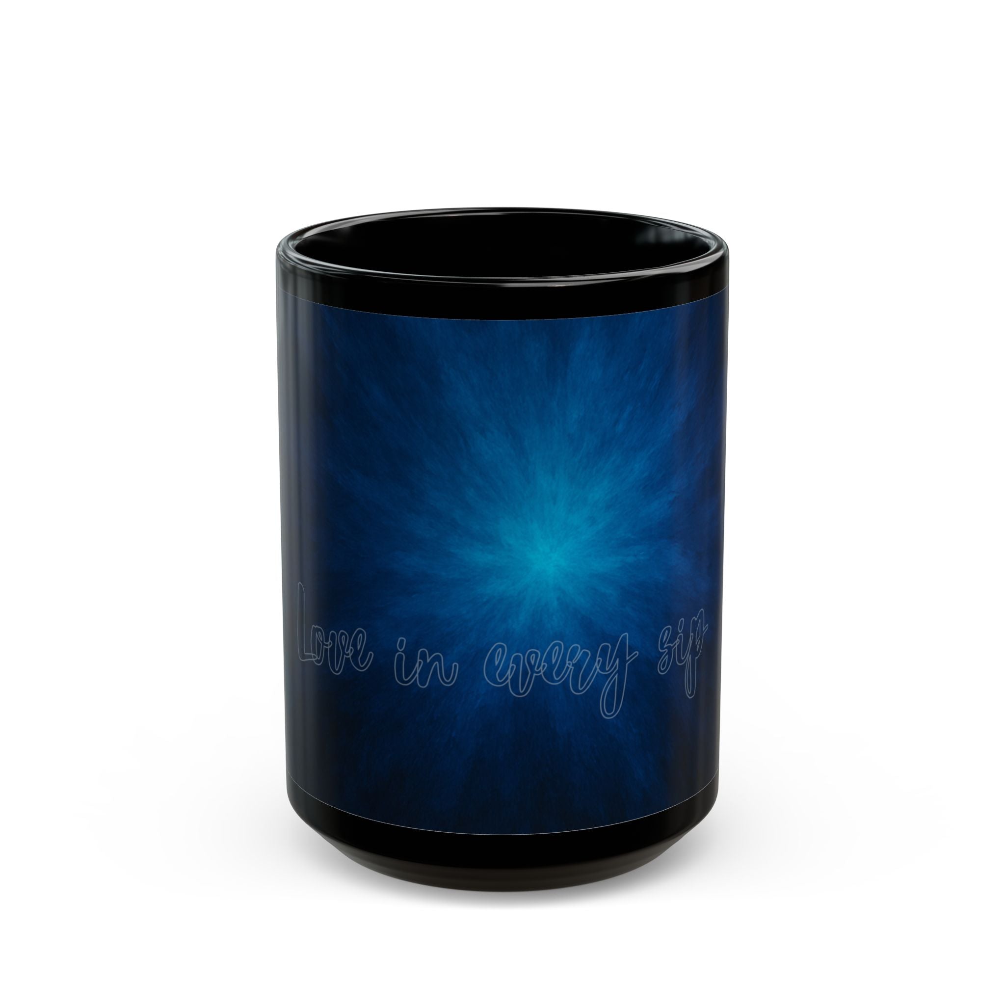 Blue Nebula Black Mug – Inspirational "You Are Every Step" Coffee Cup (11oz, 15oz)