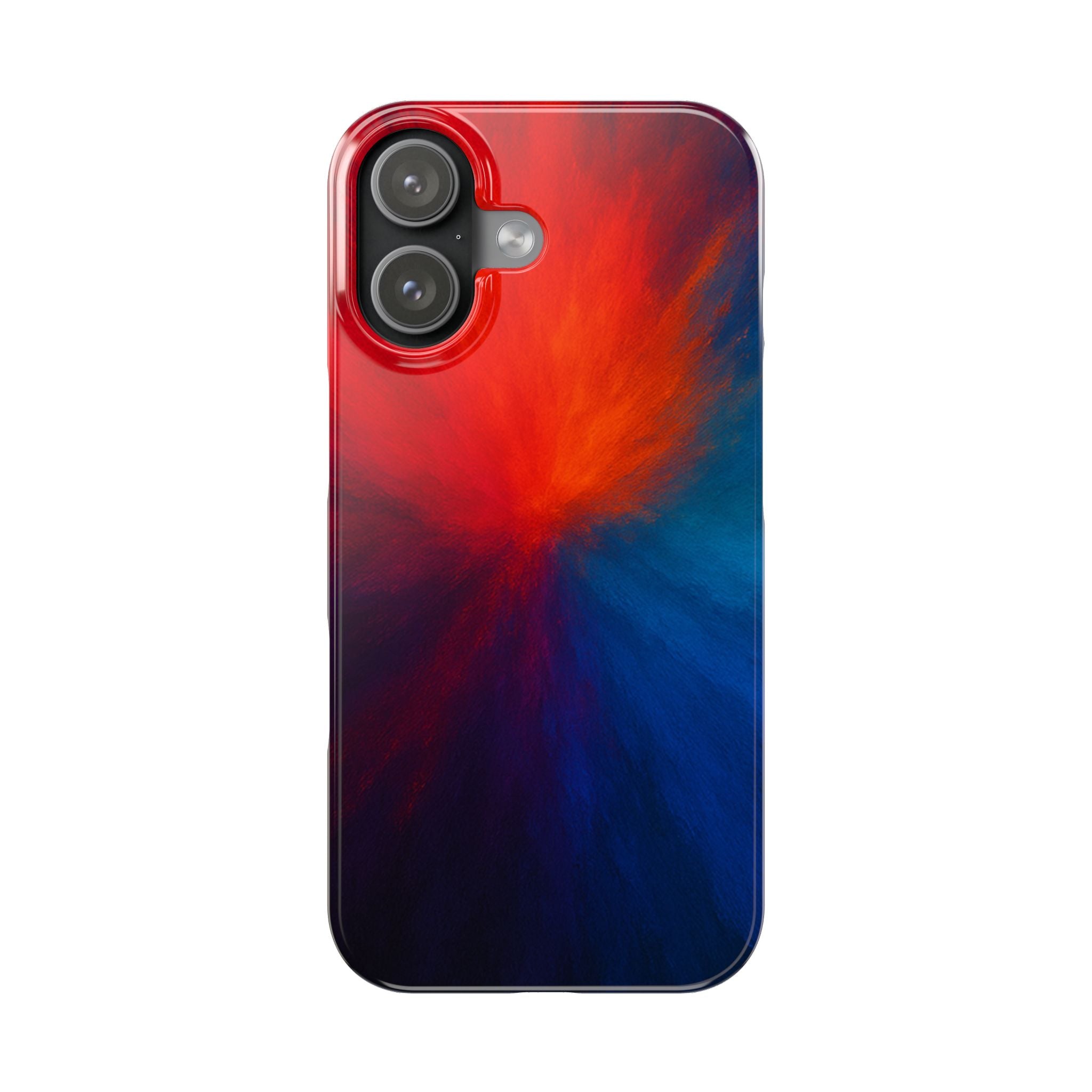 Slim Phone Case — Vivid Red & Blue Nebula Abstract Phone Cover