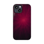 Burgundy Nebula Slim Phone Case — Deep Red Galaxy Design