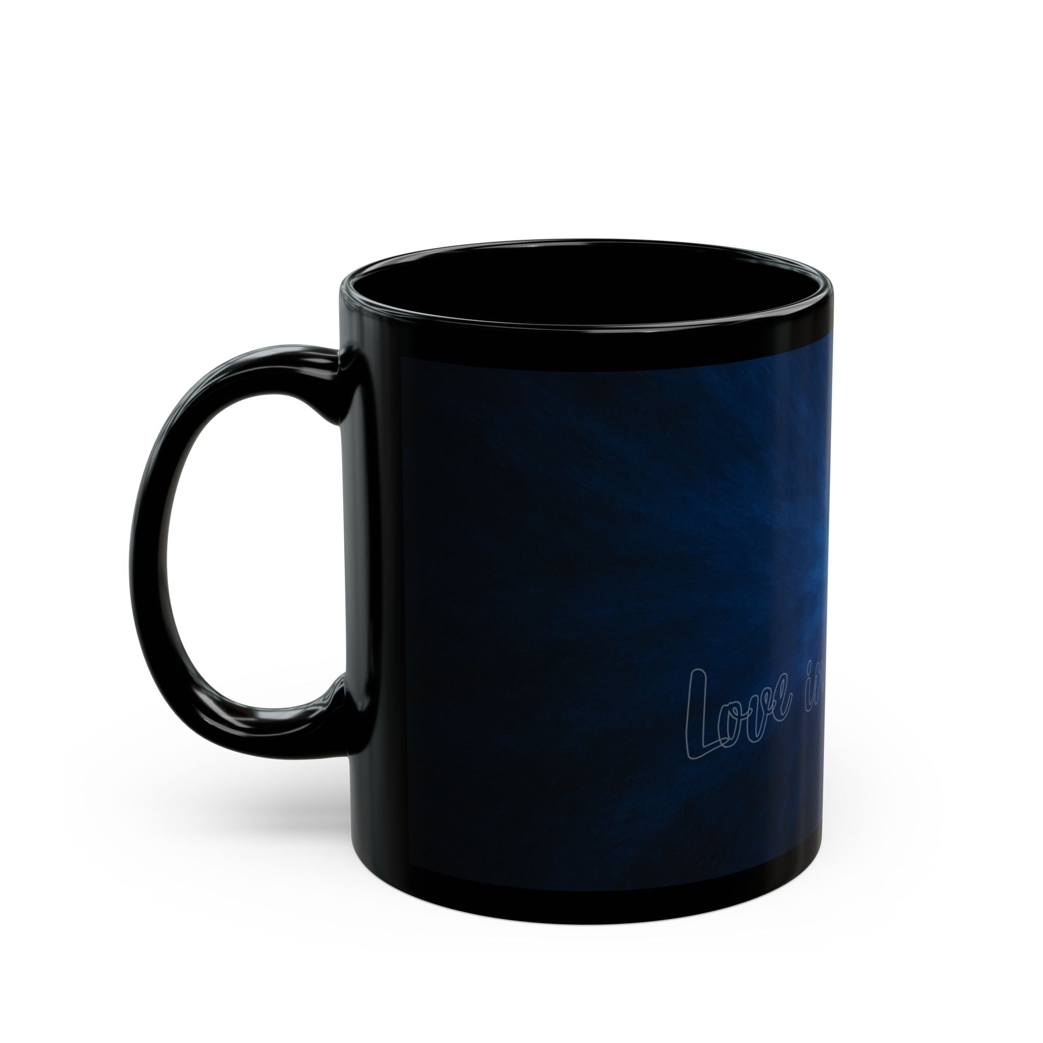 Blue Nebula Black Mug – Inspirational "You Are Every Step" Coffee Cup (11oz, 15oz)