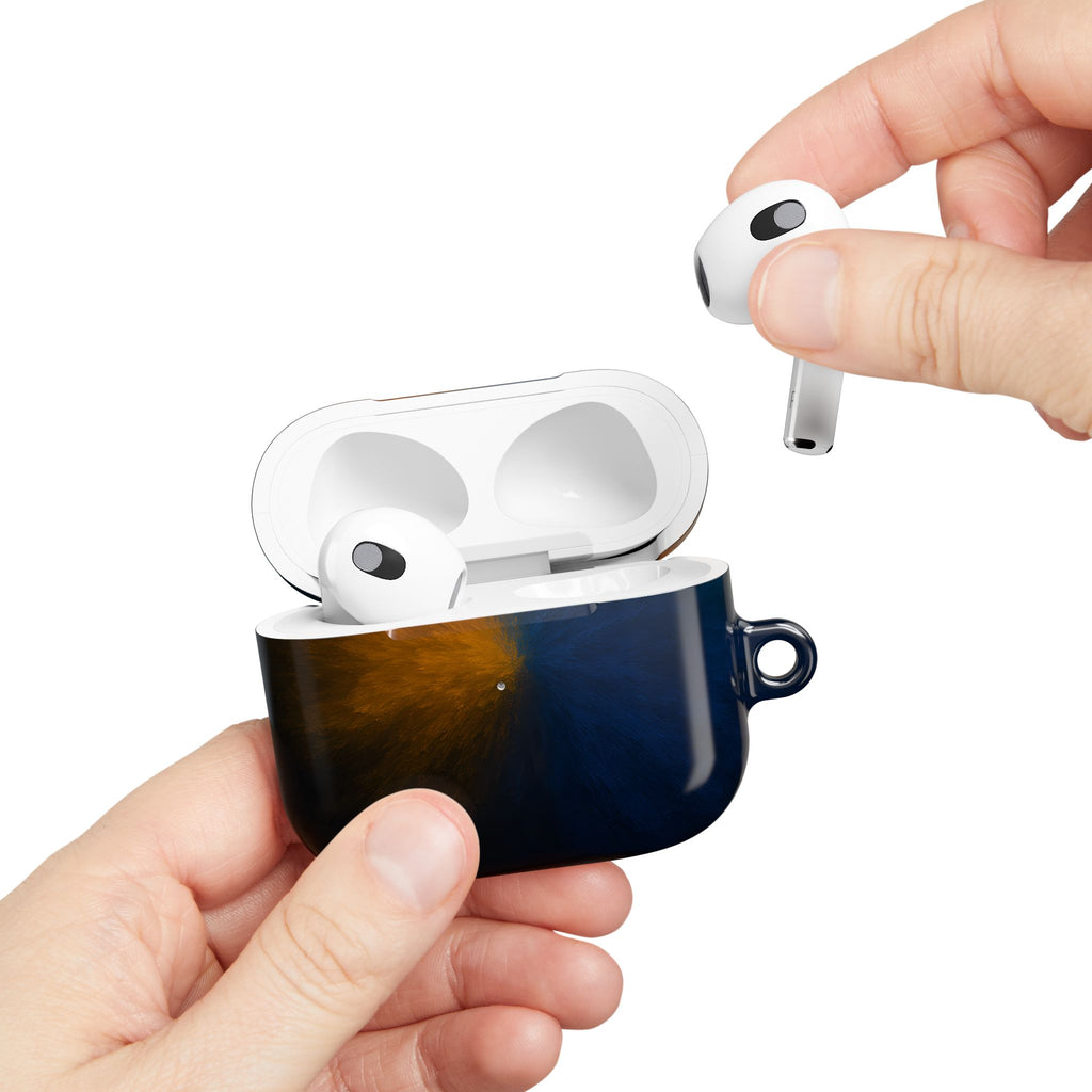 AirPod Case — Blue & Orange Nebula Protective Cover