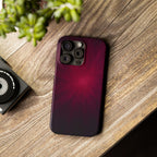 Burgundy Nebula Slim Phone Case — Deep Red Galaxy Design