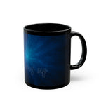 Blue Nebula Black Mug – Inspirational "You Are Every Step" Coffee Cup (11oz, 15oz)
